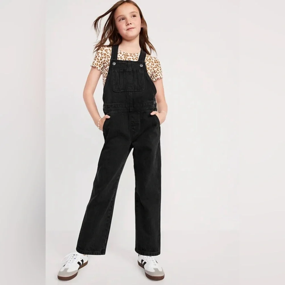 Old navy Slouchy Straight Jean Overalls for Girls size L 10/12